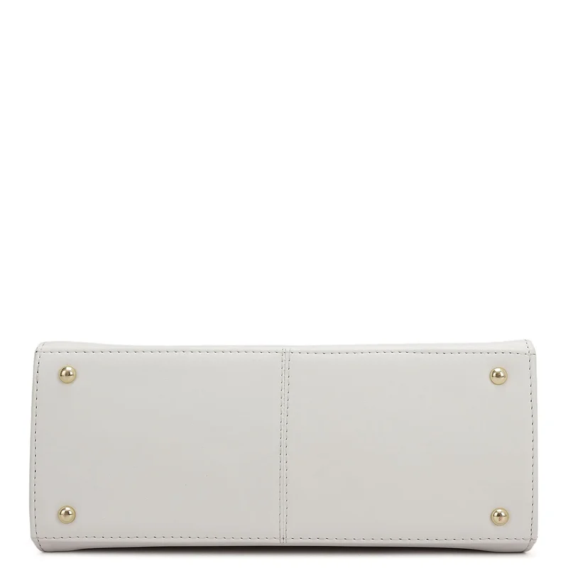 Da Milano  Small Plain Leather Shoulder Bag - Snow for Women | Best Price UAE